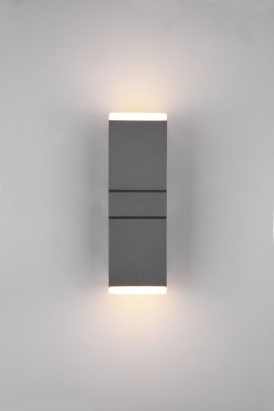 TRIO 270660242 AVON exteriérové nástenné svietidlo SMD LED V280mm 2x7W/800lm 3000K IP54 antracit, biela