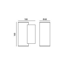 ITALUX OWL-2026A-2-GU10 Lenta venkovní nástěnné svítidlo 2xGU10 IP54 černá