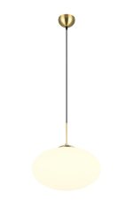 TRIO 363190108 FOMENTO závěsné svítidlo D400mm 1xE27 mosaz matná, bílá