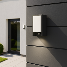 Philips 16352/93/PN Bridge venkovní nástěnné svítidlo E27 1x42W IP44 antracitové s pohybovým čidlem