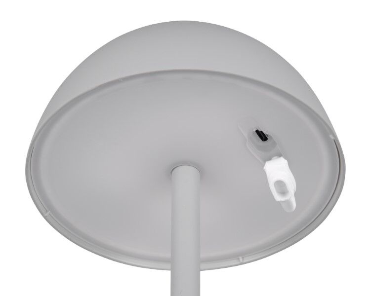 TRIO Reality R54106177 RICARDO vonkajšia dotyková stolná lampa SMD LED V300mm 1,7W/240lm 3000K IP54 šedá, nabíjateľná batéria, USB-C port