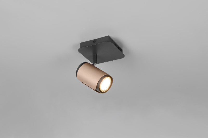 TRIO 814570165 GILLAN nástenné bodové svietidlo/spot s vypínačom 1xGU10 čierna, kávová