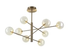 Ideal Lux 345420 EQUINOXE závesné svietidlo 8xG4 medená