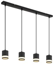 GLOBO 57852-4H LUCERO závěsné svítidlo 4xGX53 7W 600/364lm 3000K černá, opálová