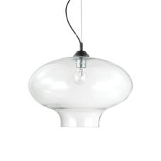 Závěsné svítidlo Ideal lux 120898 BISTRO SP1 ROUND trasparente 1xE27 60W chrom