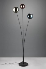 TRIO Reality R41303017 SHELDON stojacia lampa V1500mm 3xE14 čierna, modrá, zelená, medená