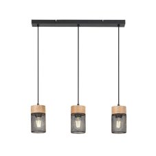 RABALUX 72043 Callum závěsné svítidlo 3xE27 černá, světlé dřevo