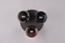 TRIO Reality R61303017 SHELDON stropné svietidlo D330mm 3xE14 čierna, modrá, zelená, medená