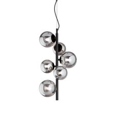 Ideal Lux 271422 PERLAGE závesné svietidlo 6xG9 D260mm čierna, dymová