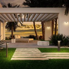 REDO 90535 TAIYO solární nástěnné svítidlo se senzorem SMD LED 2W 340/240lm 3000K IP54 antracit