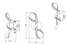 TRIO Reality R27091131 PERUGIA nástěnné svítidlo SMD LED 18W/2400lm 4000K bílá matná, switchdimmer