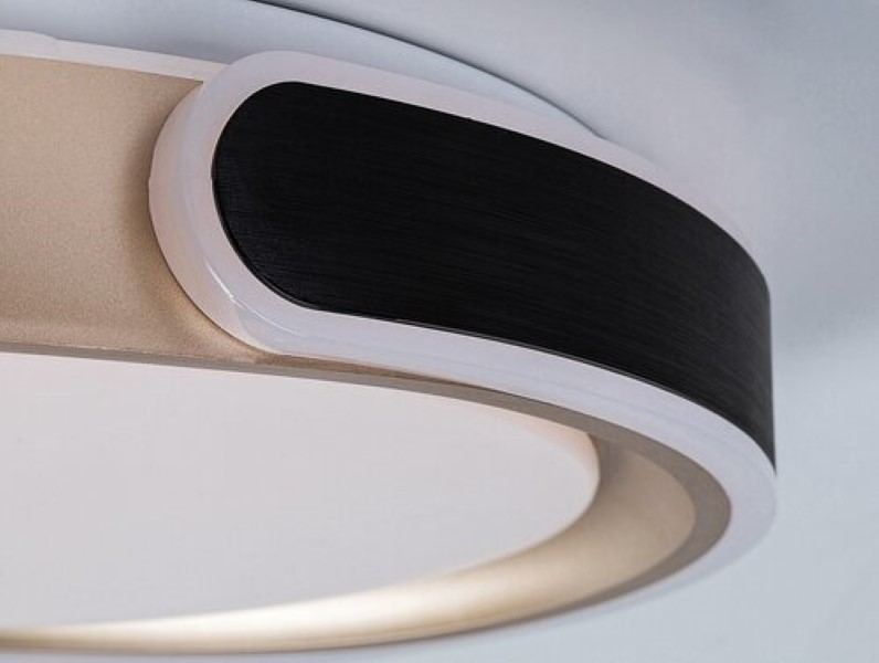 RABALUX 71292 Jindri stropní svítidlo D500mm LED 48W/3000lm 3000-6500K černá, zlatá, bílá, stmívatelné, dálkový ovladač