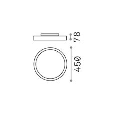 Ideal lux 341163 FLY stropní svítidlo D450mm LED 26W 3300/2490lm 2700K IP40 bílá