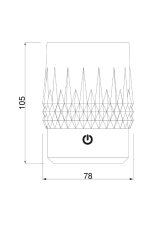 LED dekorační osvětlení - stolní lampa 110 lm 3000K zlaté Zuma Line CRYSTAL NHTD-N08-G