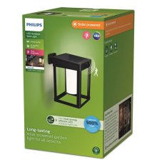 Philips 8720169263871 UltraEfficient Solar Camill solární nástěnné svítidlo se senzorem LED 1,4W 250/25lm 3000K IP44 černá