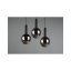 TRIO 310390332 CLAYTON závesné svietidlo 3xE27 D450mm čierna matná, dymová