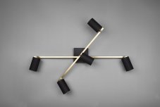 TRIO 612400580 MARLEY stropné bodové svietidlo/spot 5xGU10 čierna, zlatá