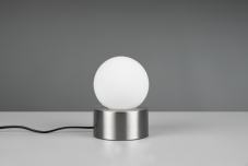 TRIO Reality R59051007 COUNTESS dotyková stolná lampička V170mm 1xE14 matný nikel, biela, On/Off