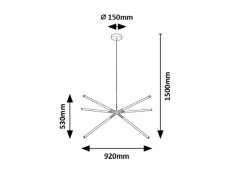 RABALUX 72168 Nivaro závesné svietidlo LED 36W/3150lm 3000K čierna, biela