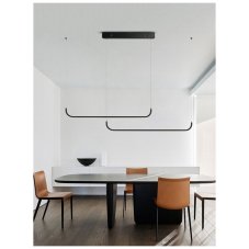 Immax NEO PATTINI 07226L inteligentní závěsné svítidlo dvojité 1600-2800MM 53W/3640lm, černá