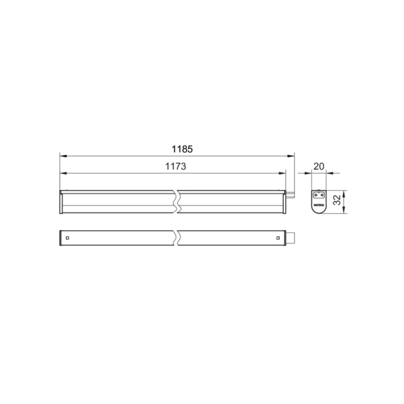 Philips 8720169510371 Projectline Batten lištové svítidlo LED š1185mm 13W/1500lm 3000+4000+6500K bílá