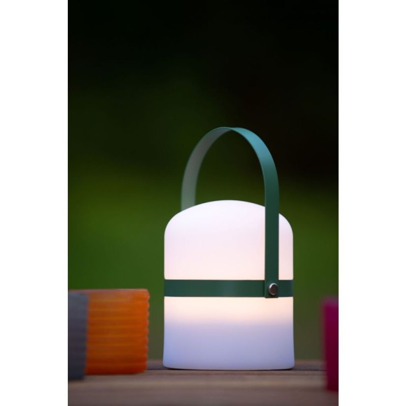 LUCIDE 06802/01/33 LITTLE JOE exteriérové stolní svítidlo LED 0,3W 30lm 2800-3000K IP44 bílá, zelená, stmívatelné