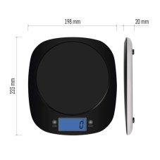 Kuchynská váha s miskou EMOS EV025, digitálna, 5 kg, čierna