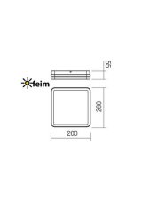 REDO 90288 ISOLA exteriérové stropné svietidlo SMD LED 24W 2120lm 3000/4000/6500K IP54 tmavošedá