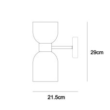 ITALUX WL-57602-1-BRO Monza nástěnné svítidlo 2xE27 mosazná, bílá