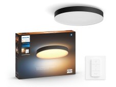 Philips HUE LED White Ambiance 41160/30/P6 Enrave L stropní svítidlo 33,5W 4300lm 2200-6500K 42,5cm černé stmívatelné BlueTooth + HUE Switch