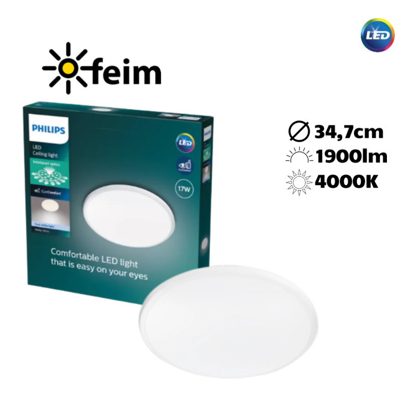 Philips Twirly LED stropné svietidlo 347mm 1x17W/1900lm 4000K biela