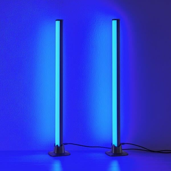 TRIO Reality R55392102 BOY stolná lampička SMD LED V550mm 2x5W RGB čierna, stmievateľné, diaľkový ovládač
