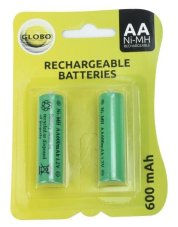 Globo 3300-2E dobíjecí baterie do solárních svítidel Ni-Mh 1,2V, AA 600mAh, 2 ks v blistru