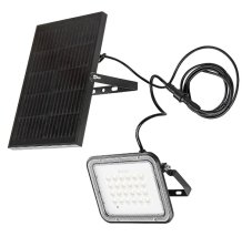 RABALUX 77141 Melk solárne nástenné svietidlo/reflektor LED 6,5W/1000lm 3000+4000+6500K IP65 čierna