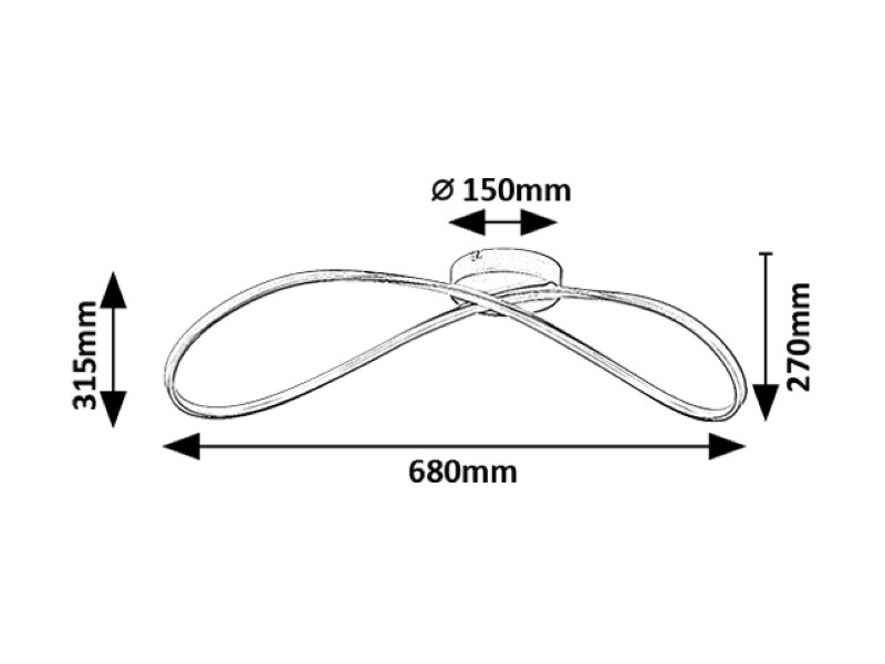 RABALUX 72116 Castiel stropné svietidlo LED 30W/1900lm 3000K zlatá, biela