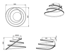 TRIO Reality R67051106 BOLOGNA stropné svietidlo SMD LED 36W/5100lm 4000K chróm, switchdimmer
