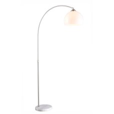 GLOBO 58227 NEWCASTLE stojací lampa V1960mm 1xE27 mramor, matný nikl, bílá