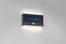 TRIO Reality R24746232 RAMOS solárne nástenné svietidlo so senzorom SMD LED 8W/850lm 4000K IP44 čierna matná