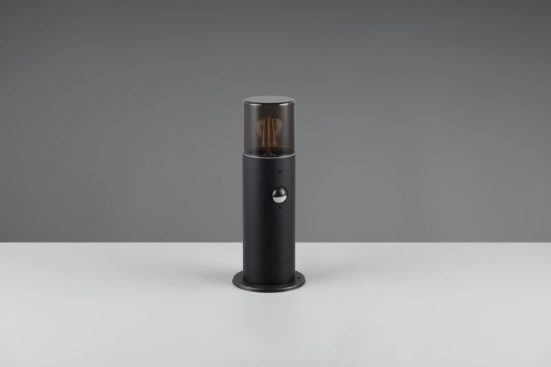 TRIO 522260132 HOOSIC vonkajšie stojanové svietidlo/stĺpik so senzorom V300mm 1xE27 IP44 čierna matná, dymová