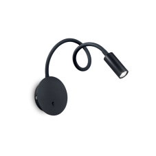 Nástenné svietidlo Ideal lux 203195 FOCUS-2 AP1 NERO 1xLED 3W/130lm 3000K čierna
