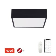 Immax NEO CANTO SLIM 07237L inteligentné stropné svietidlo 280x280x70mm 22W/1610lm 3000-6000K čierna, stmievateľné, diaľkové ovládanie, Zigbee 3.0