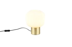 TRIO 519800108 DIVA stolní lampička V260mm 1xE27 mosaz matná, bílá