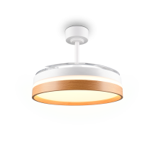 Stropný ventilátor so svetlom LED 2700–6500K biela IP20 TRIO Reality VOLDA R69642101 časovač