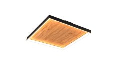 TRIO 655510130 KALEA stropné svietidlo SMD LED 41W/4800lm 3000K čierna, drevo, switchdimmer