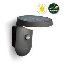 Philips 8719514476912 Tyla solární exteriérové nástěnné svítidlo LED se senzorem 1,2W 255lm/55lm 3000K antracit