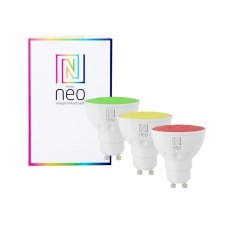 Immax 07724C NEO žárovka LED GU10, 6W/350lm 2700-6500K RGB, bílá, 3-set