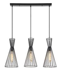 RABALUX 72006 Leandros závěsné svítidlo 3xE27 matná černá