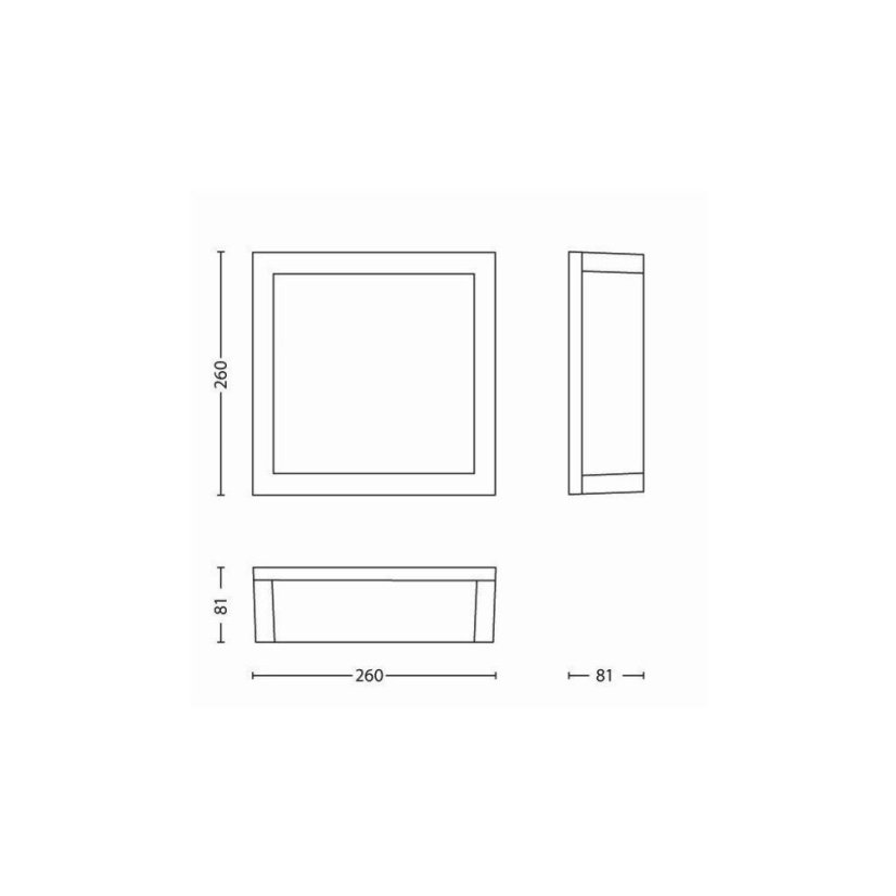 Philips Skies venkovní stropní/nástěnné svítidlo E27 2x42W IP44 šedé