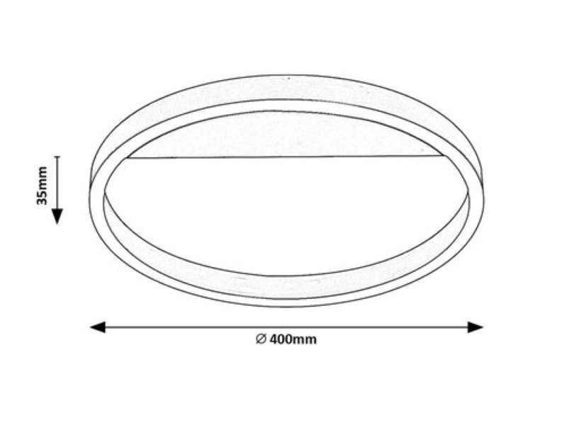 RABALUX 71309 Thric stropné svietidlo D400mm LED 20W/1250lm 3000K čierna, zlatá, biela