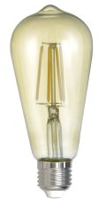 TRIO 987-679 KOLBEN LED žiarovka filament E27 6W/600lm 2700K D64mm ST64 jantárová